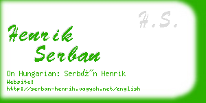 henrik serban business card